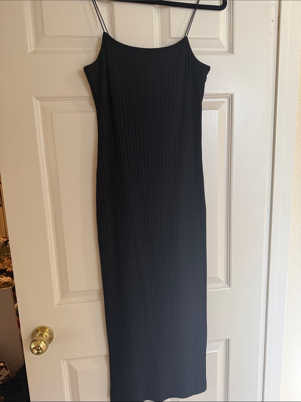 Three Zara Fuchsia, Black & White Ribbed Midi Slip Dresses. - Picture 3 of 8